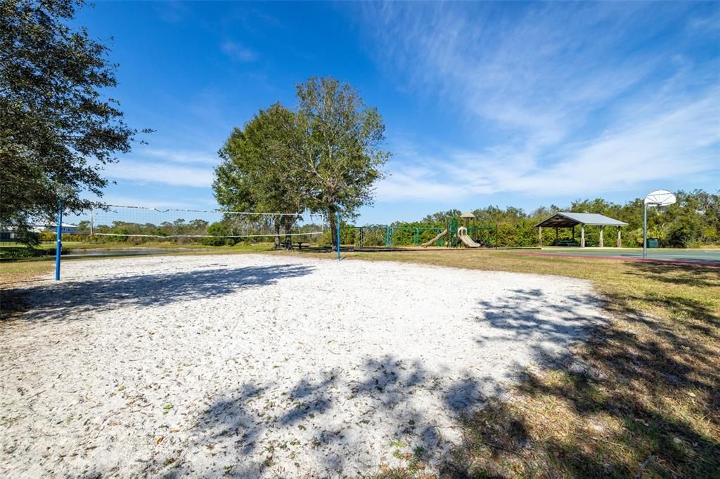 Community sand volleyball court