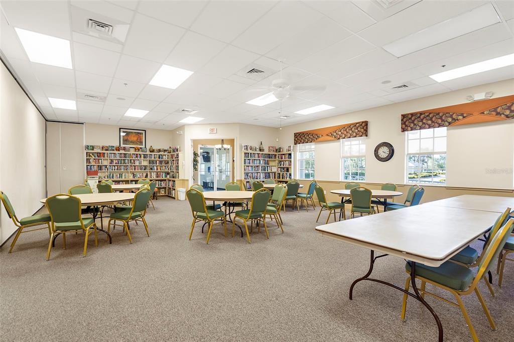 Bobcat Clubhouse library and game room