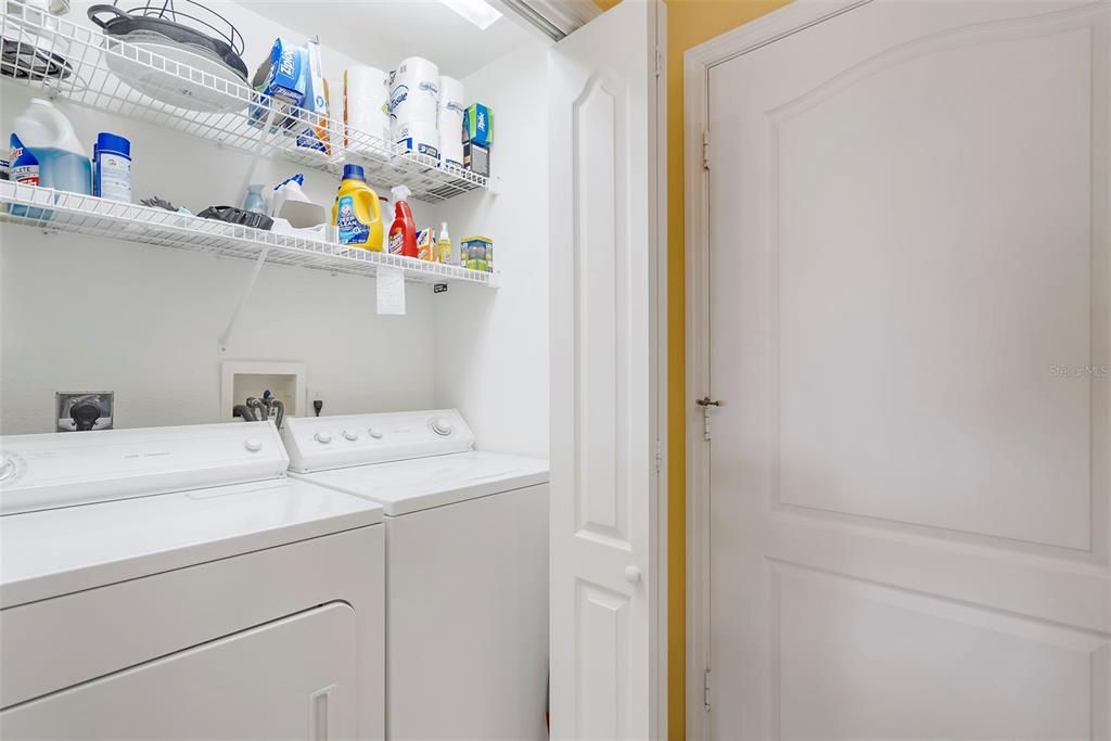 Laundry conveniently located inside home