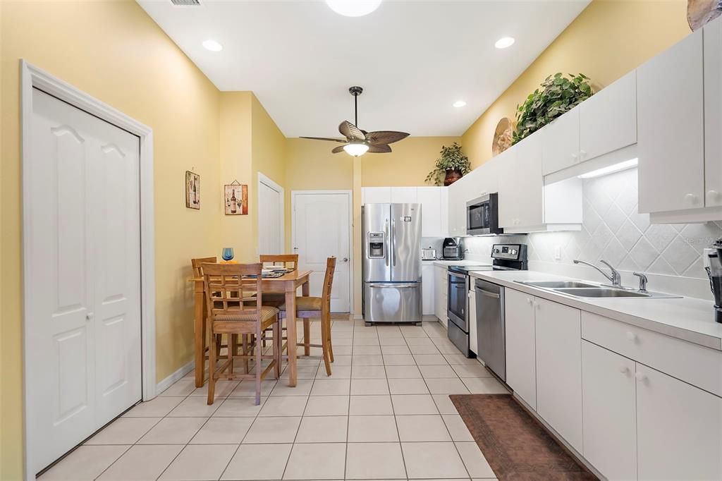 Sparkling white cabinetry kitchen