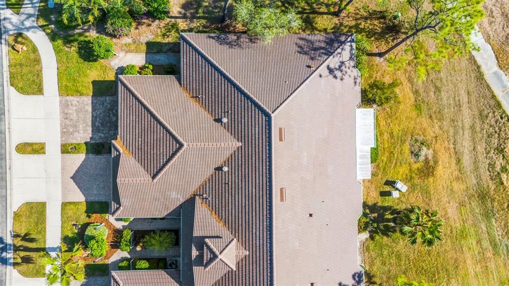 Aerial view of new Roof