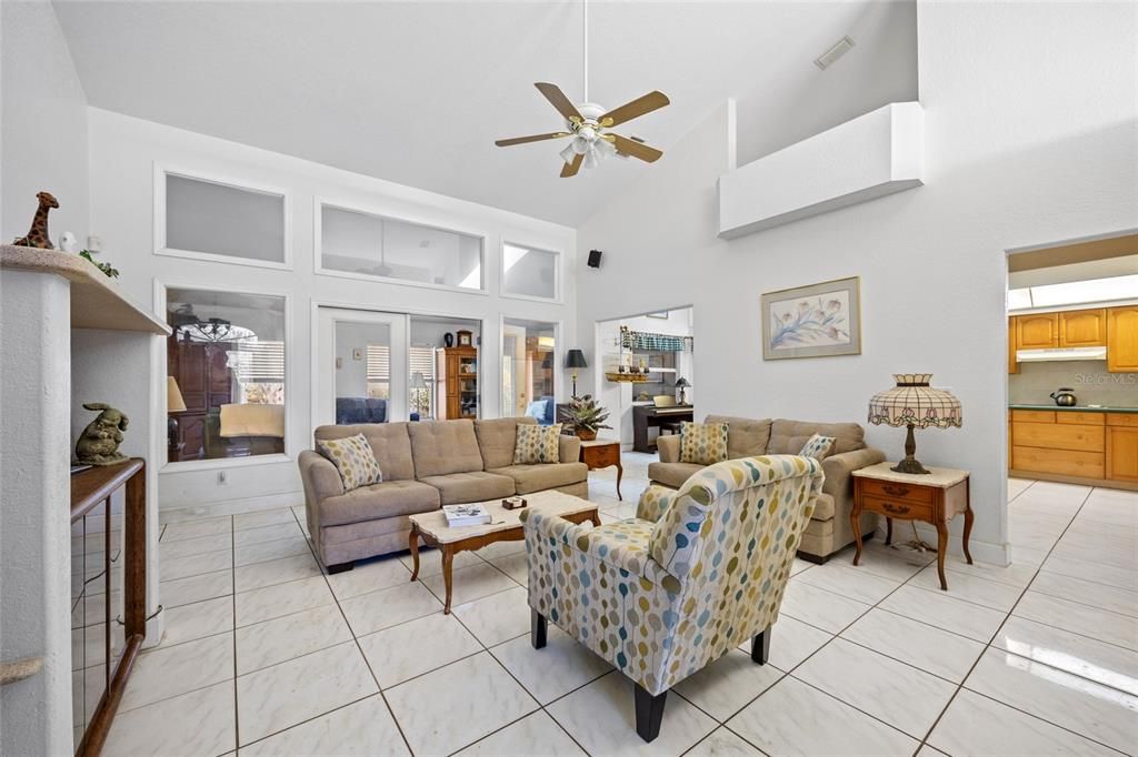 Living room before sellers moved.