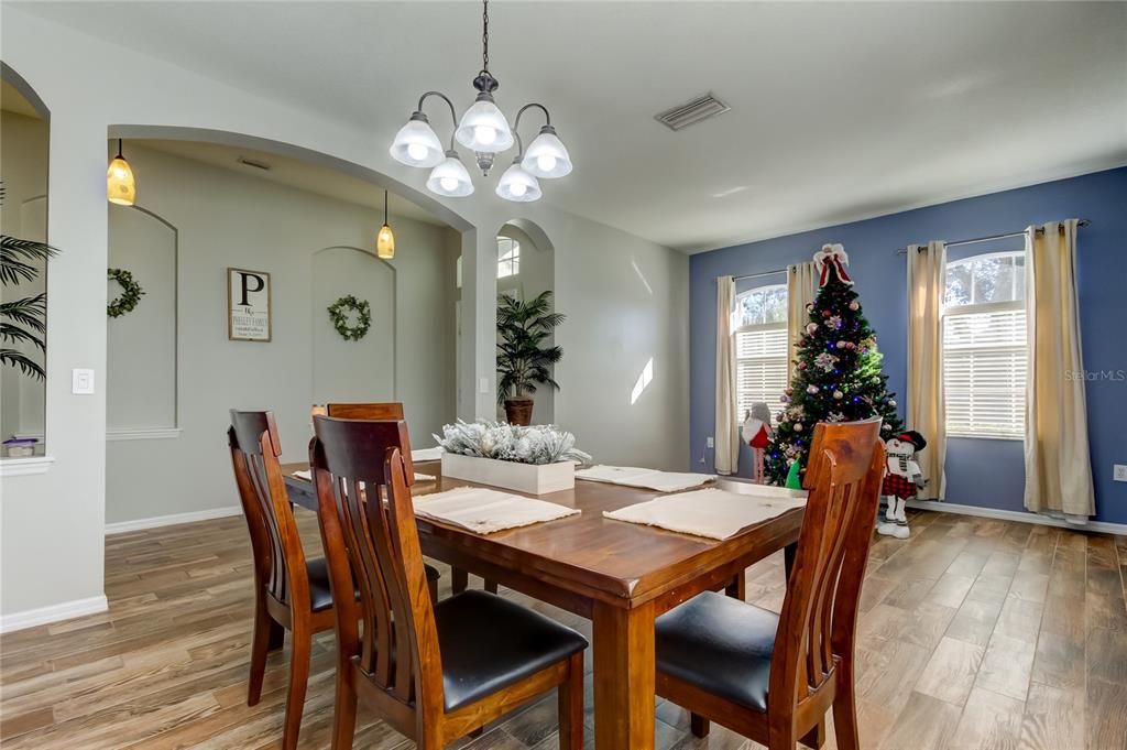 formal dining and formal living room