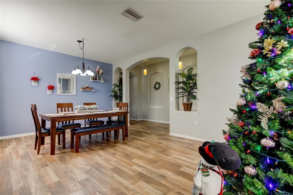 formal dining and formal living room