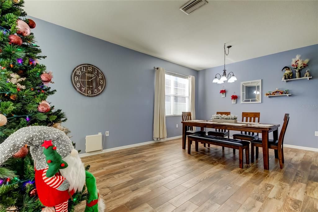 formal dining and formal living room