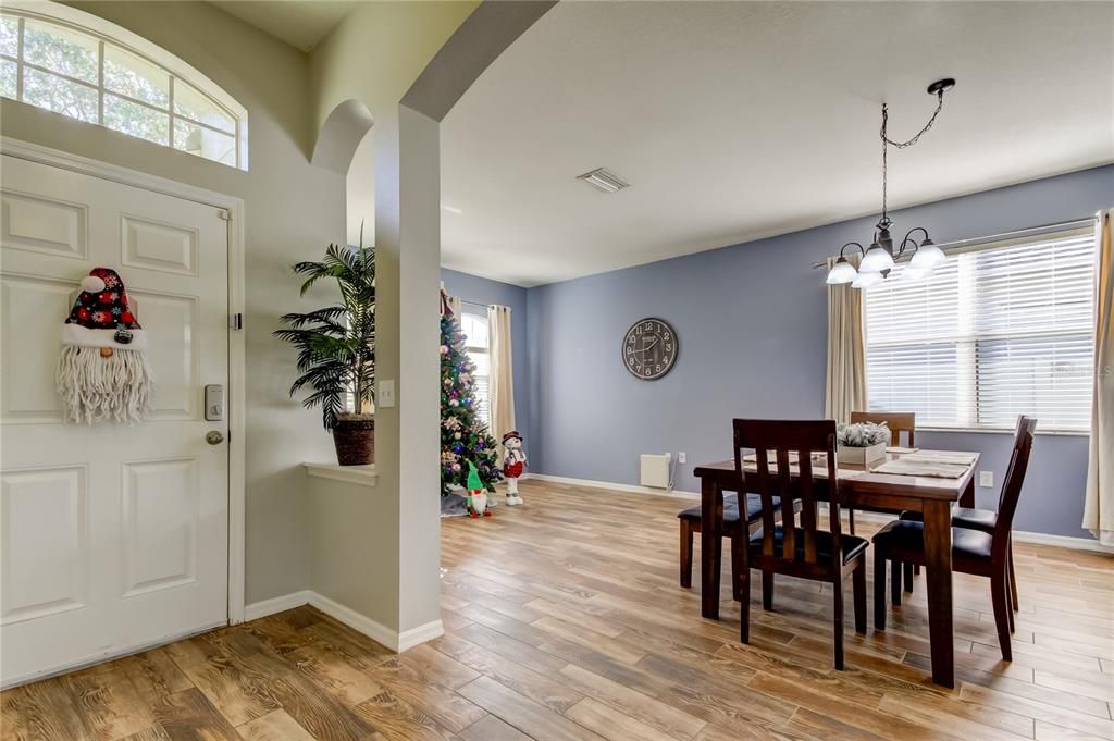 formal dining and formal living room