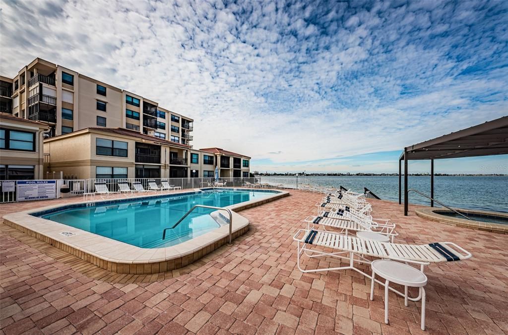 Heated Pool overlooking the Bay