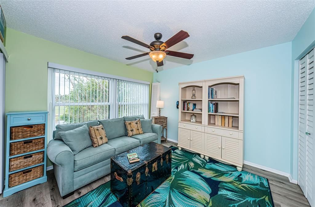 Guest bedroom/study area off living room (2nd bedroon)