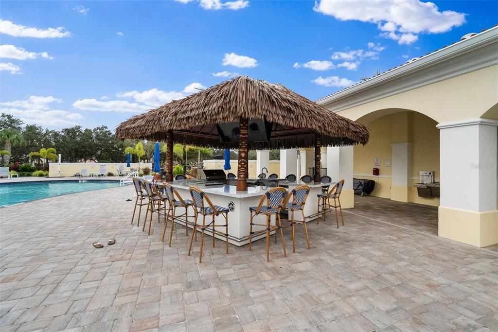 tiki bar at the pool