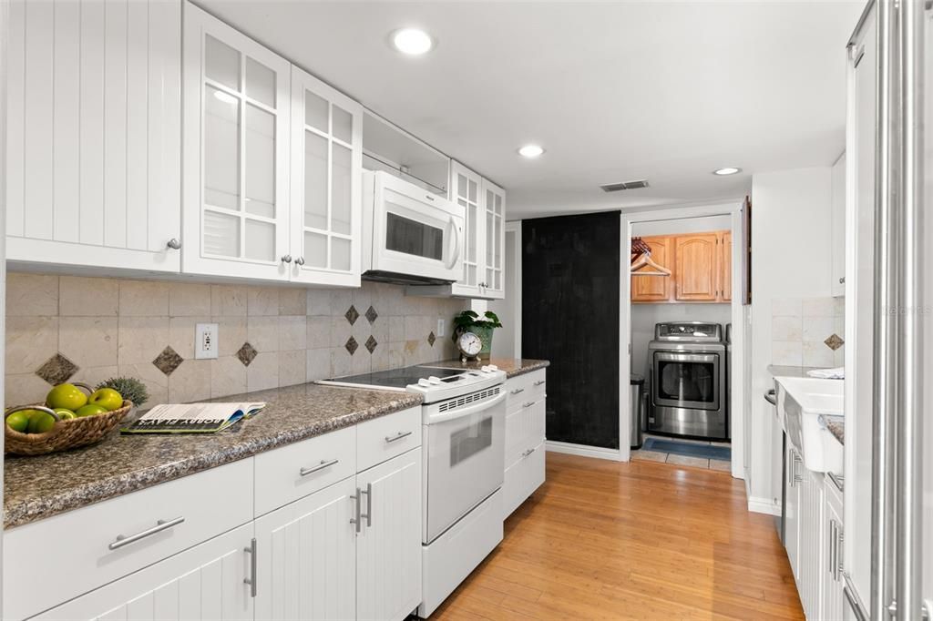 Bright galley kitchen in the heart of the home