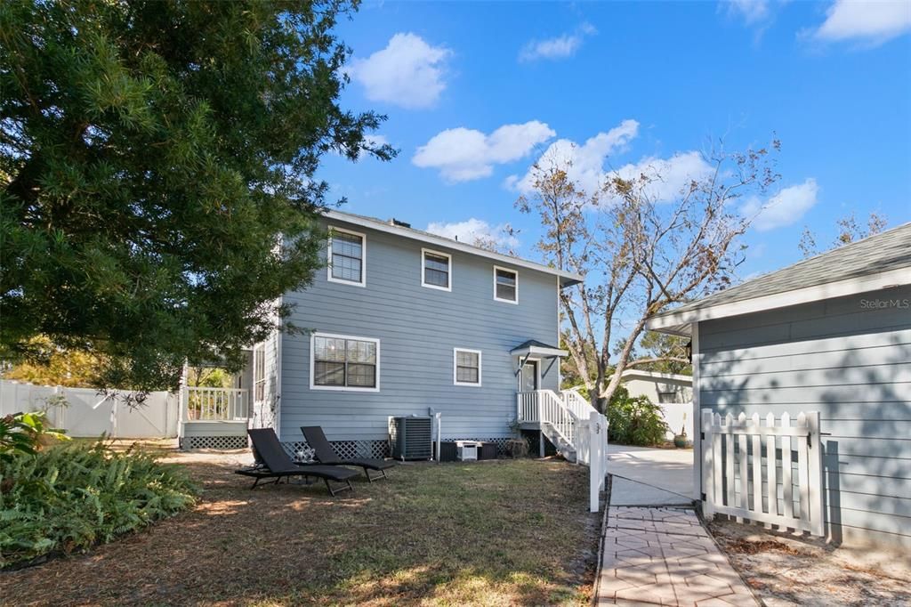 Great courtyard style backyard with room for a pool