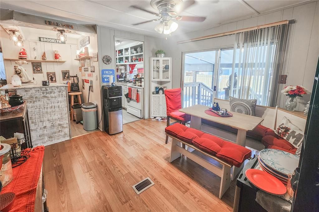 Dining Room near Wet Bar & Kitchen