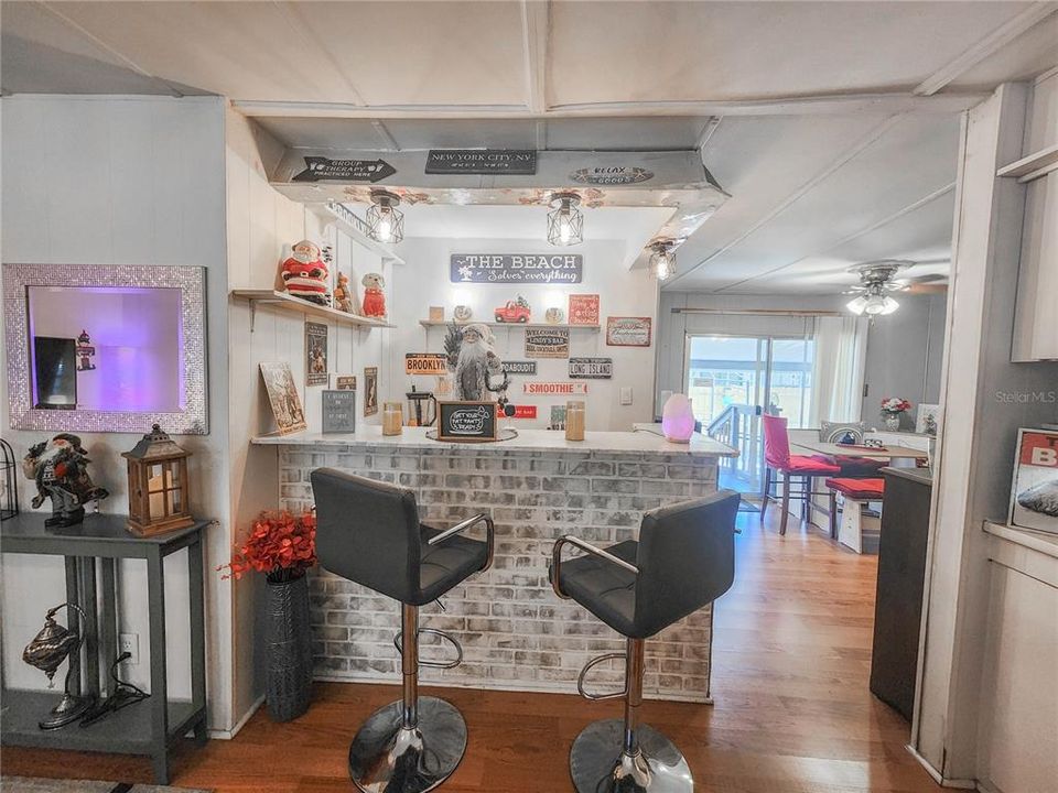 Wet bar for entertaining