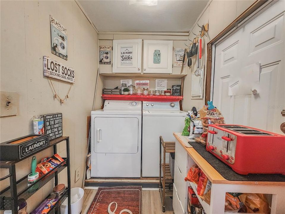 Laundry space off Kitchen