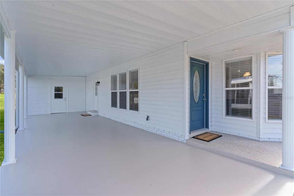 Large Carport with room for Car and Cart