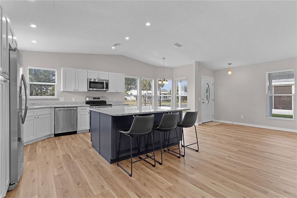 Brand new kitchen cabinets with soft closure and granite countertops