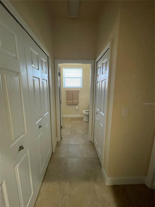 Laundry Closet and Guest Hallway