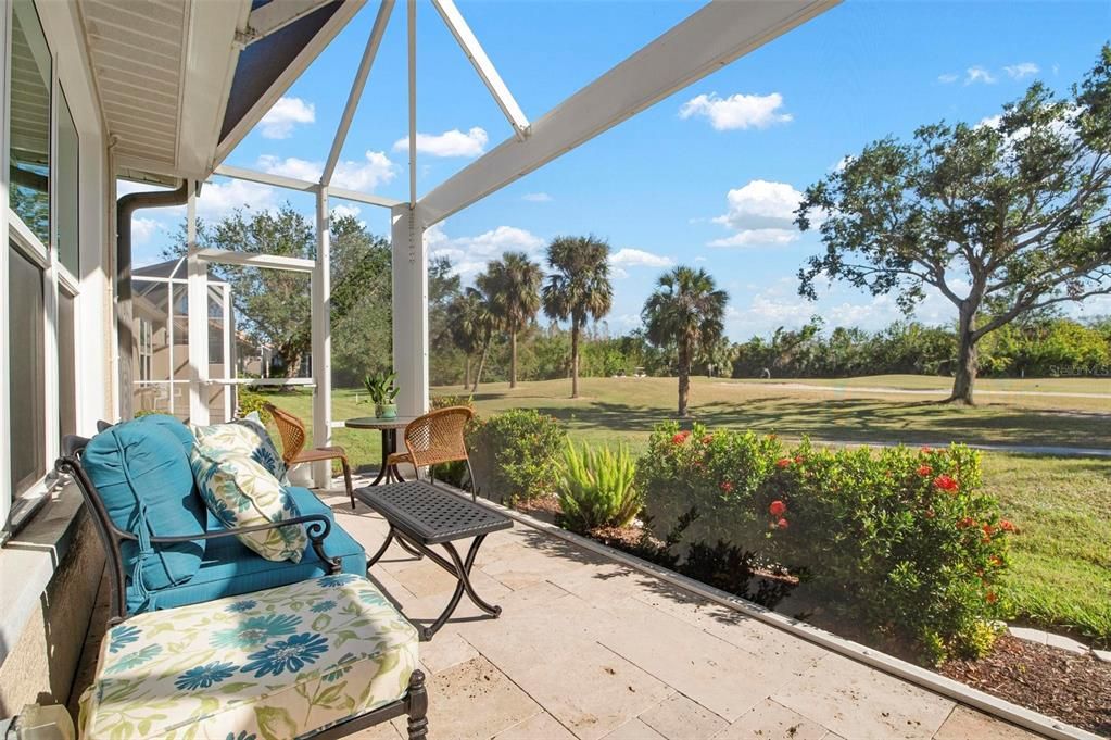 Fully expanded lanai overlooking 13th hole