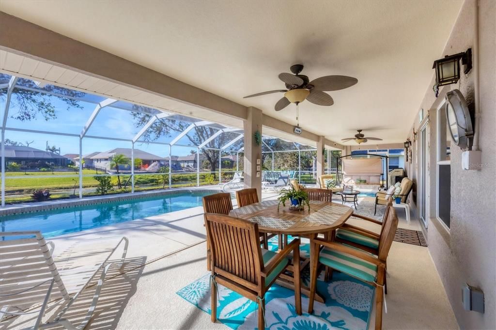 A large lanai is ideal for entertaining...