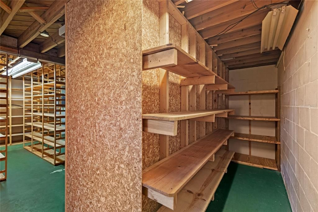 Closets with more storage shelving.