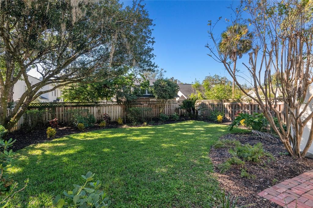 Beautiful backyard.  Ideal for a pool.