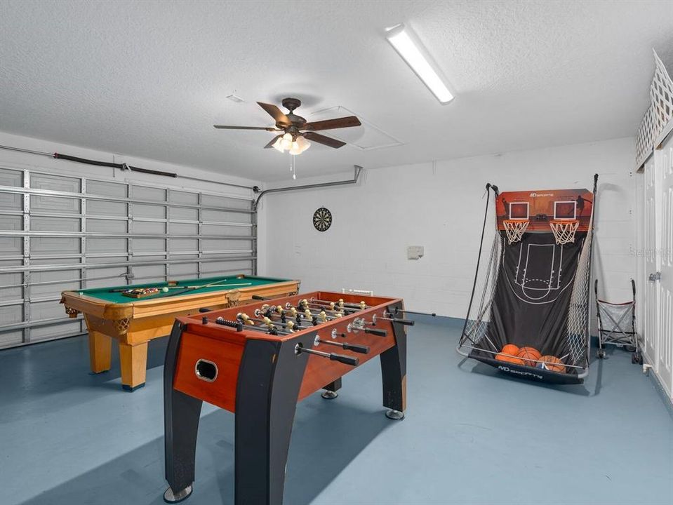 Game Room located in garage