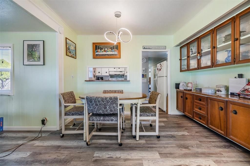 Built-in storage off dining room.