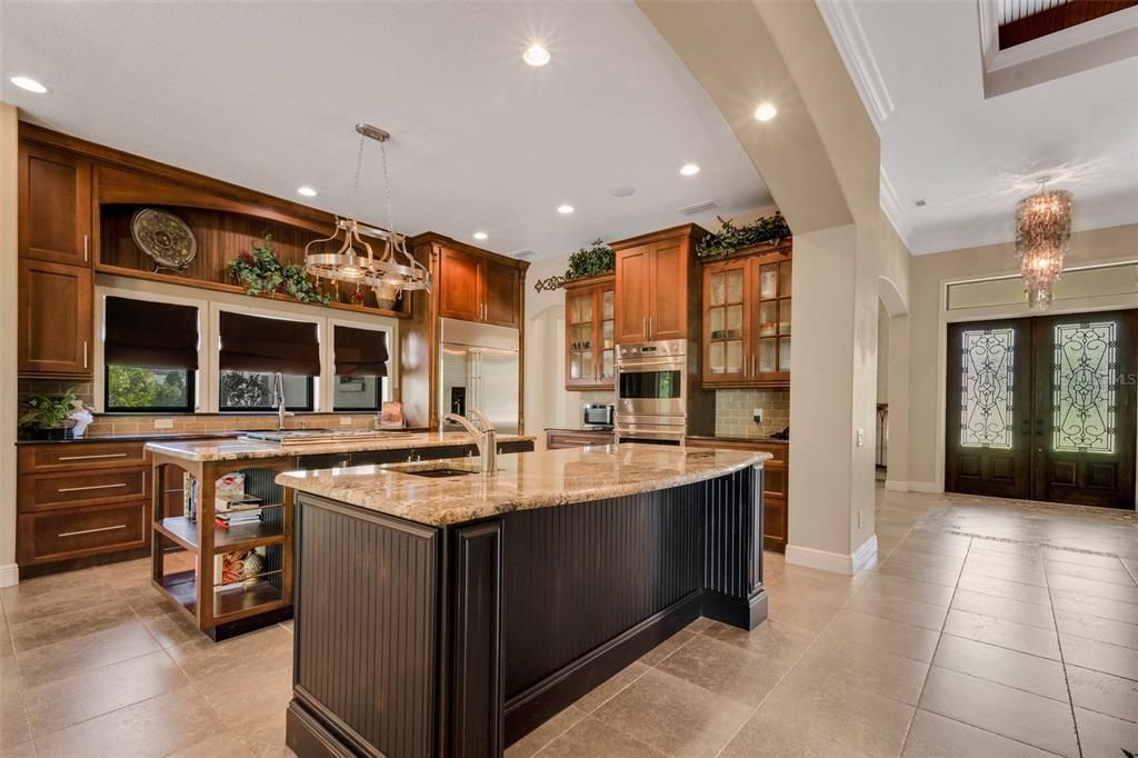 The chefs kitchen features best of breed ( GE monogram series) stainless appliances , gas cook top, double wall ovens, drawer microwave, double door refrigerator., dishwasher...and two fantastic islands.