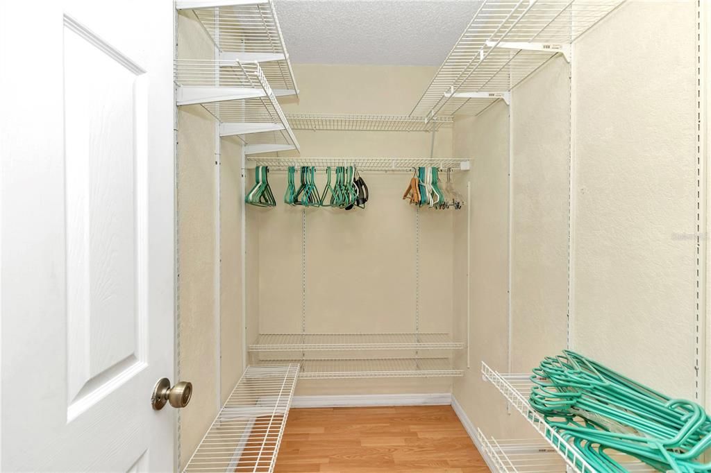 Large walk in master closet