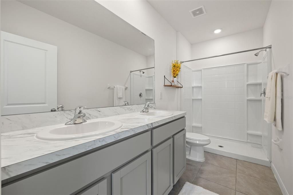 Primary Bath with Double Sinks!