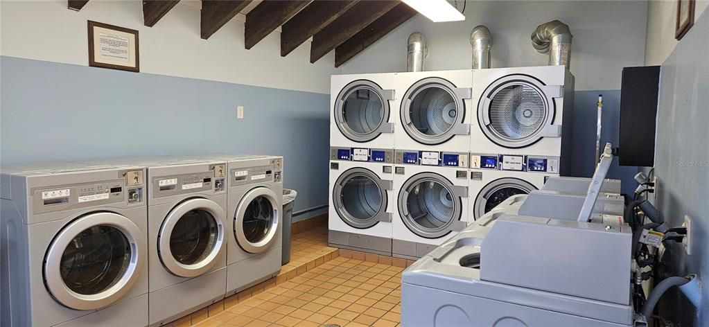 Laundry room in the clubhouse building