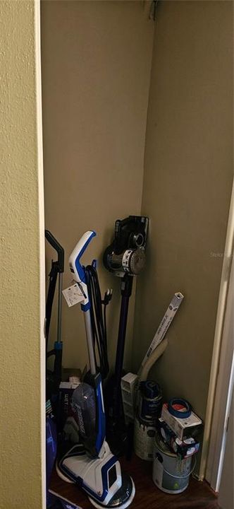 Storage closet in hallway