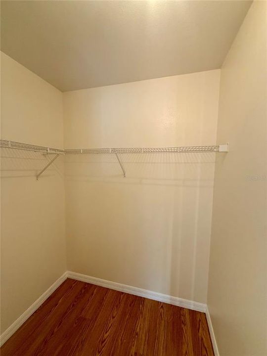 First walk-in closet master bedroom