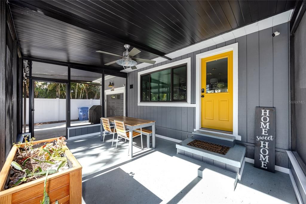 Rear Covered Screened-in Porch