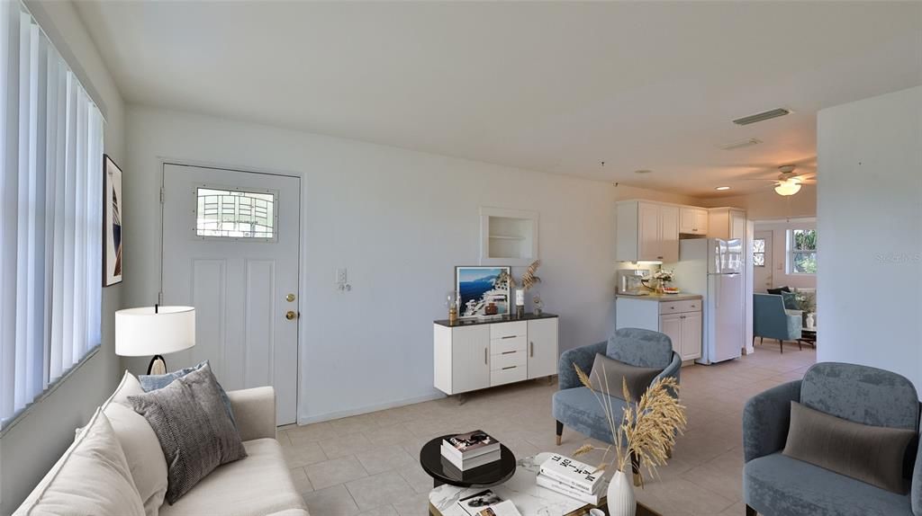 Living Room opens to Kitchen