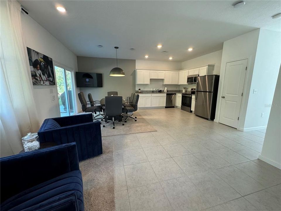 Staged Living and Kitchen area.