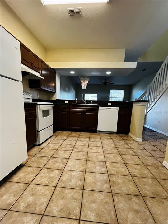 Dining room and kitchen view