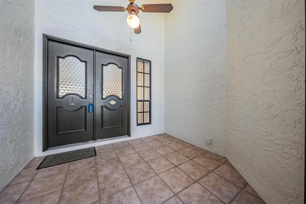 Front screened porch / Entry Door