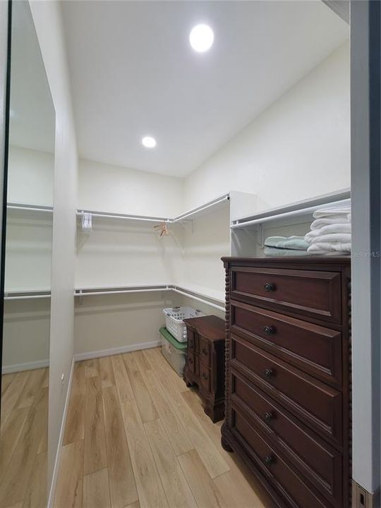 Master bedroom walk in closet