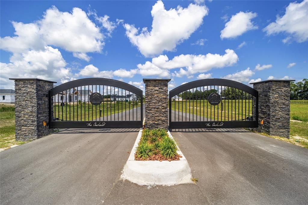 Gated Entrance at      The Orchard