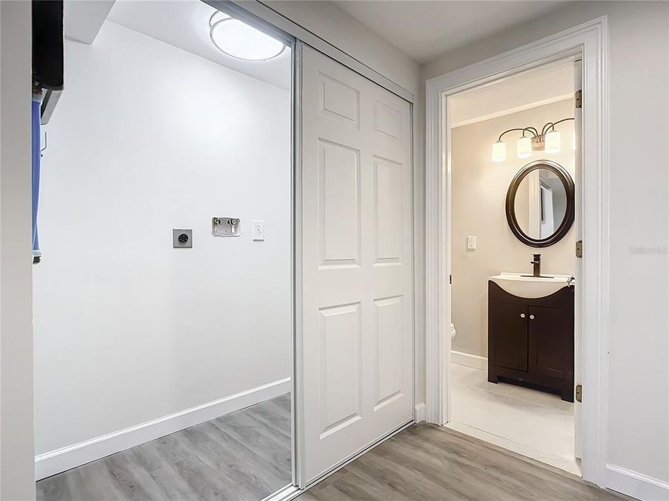 laundry room and door to third bathroom