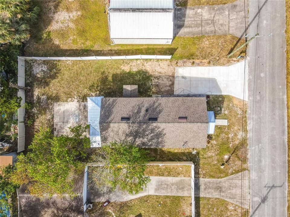 top view of new roof