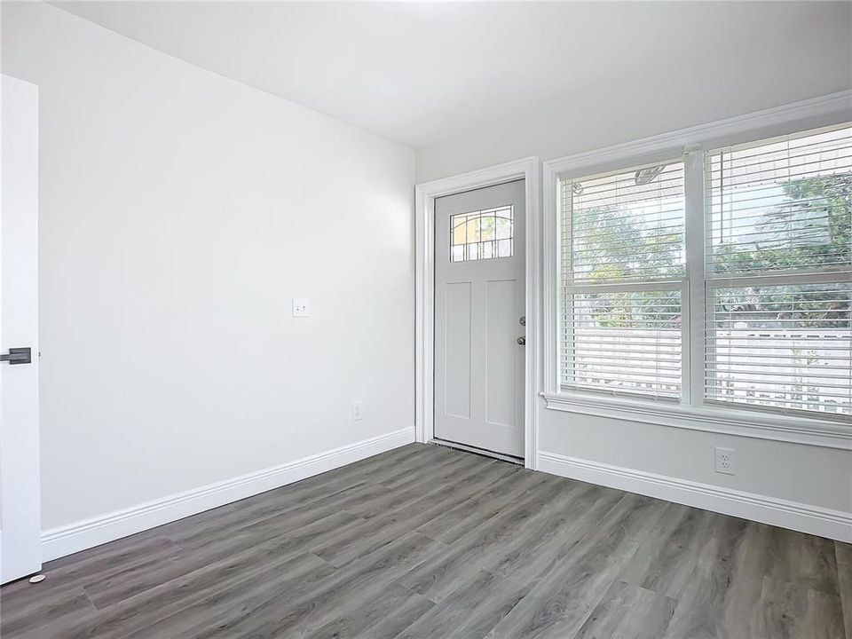 second bedroom door to the back porch