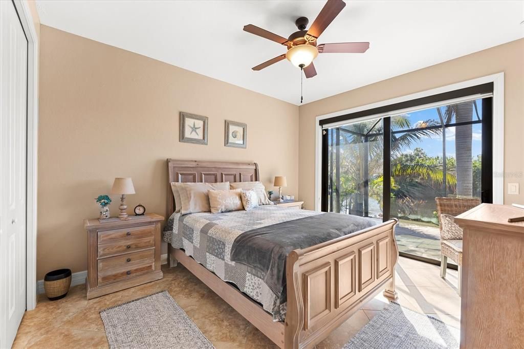 Guest Bedroom with Sliders to the Sun Deck