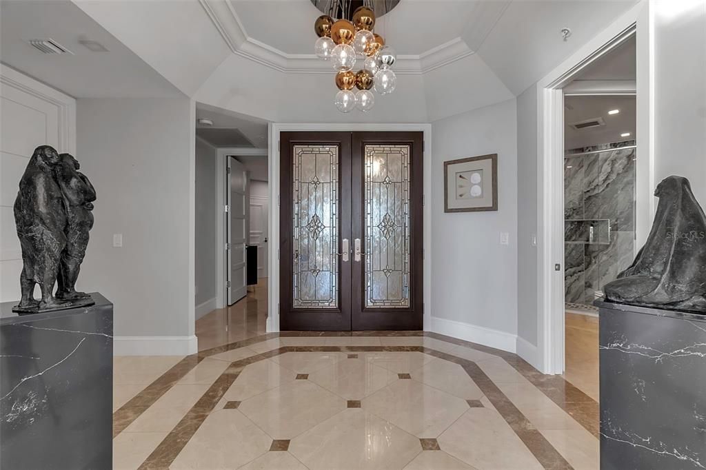 FOYER DOORS TO PRIVATE ELEVATOR