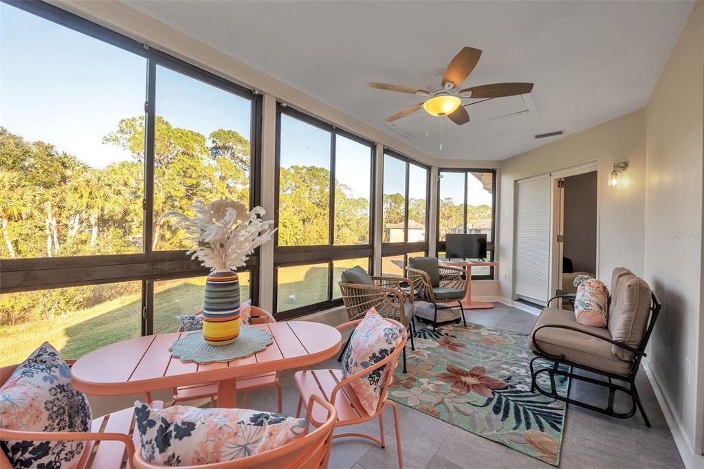 Enclosed Porch Overlooking Preserve