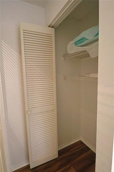 Linen closet in  master bedroom