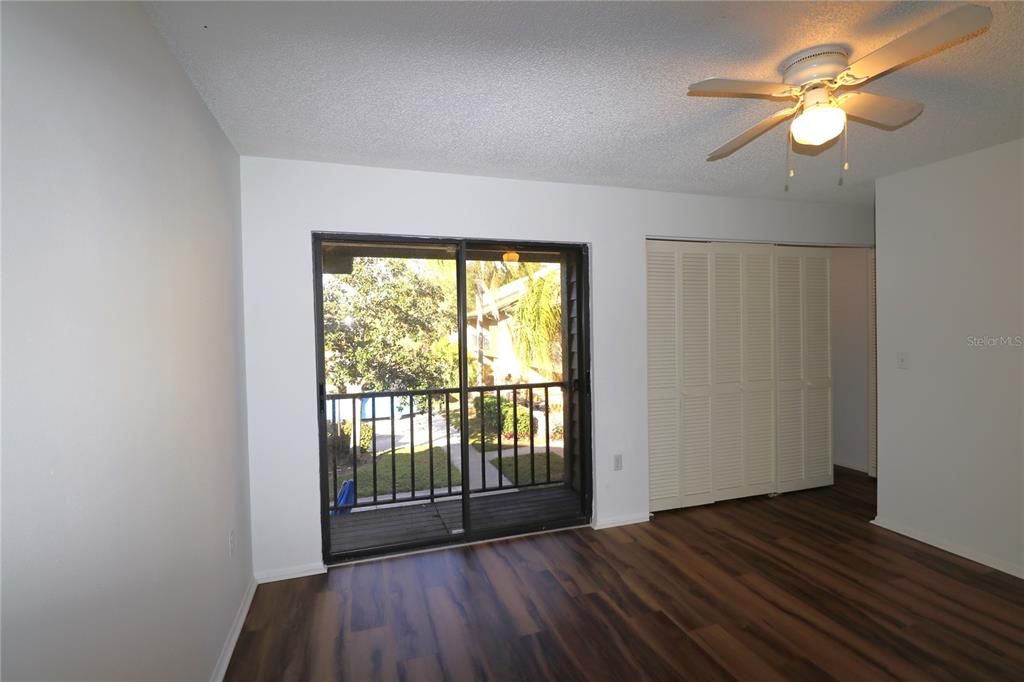 Master bedroom with balcony