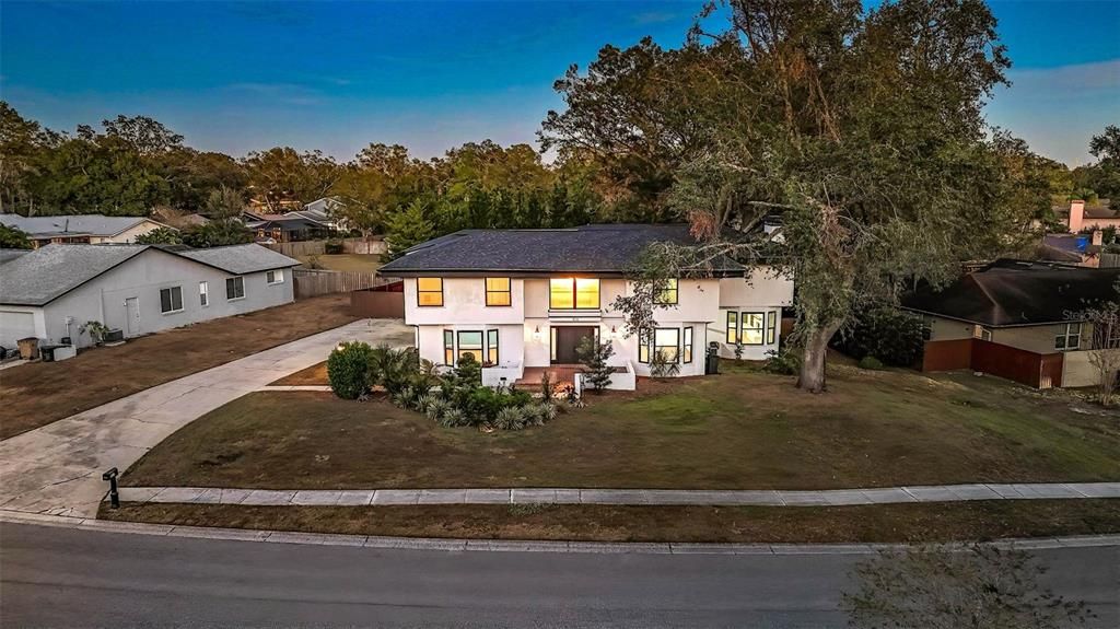 Front aerial view of home