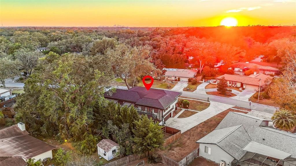 Aerial view of home